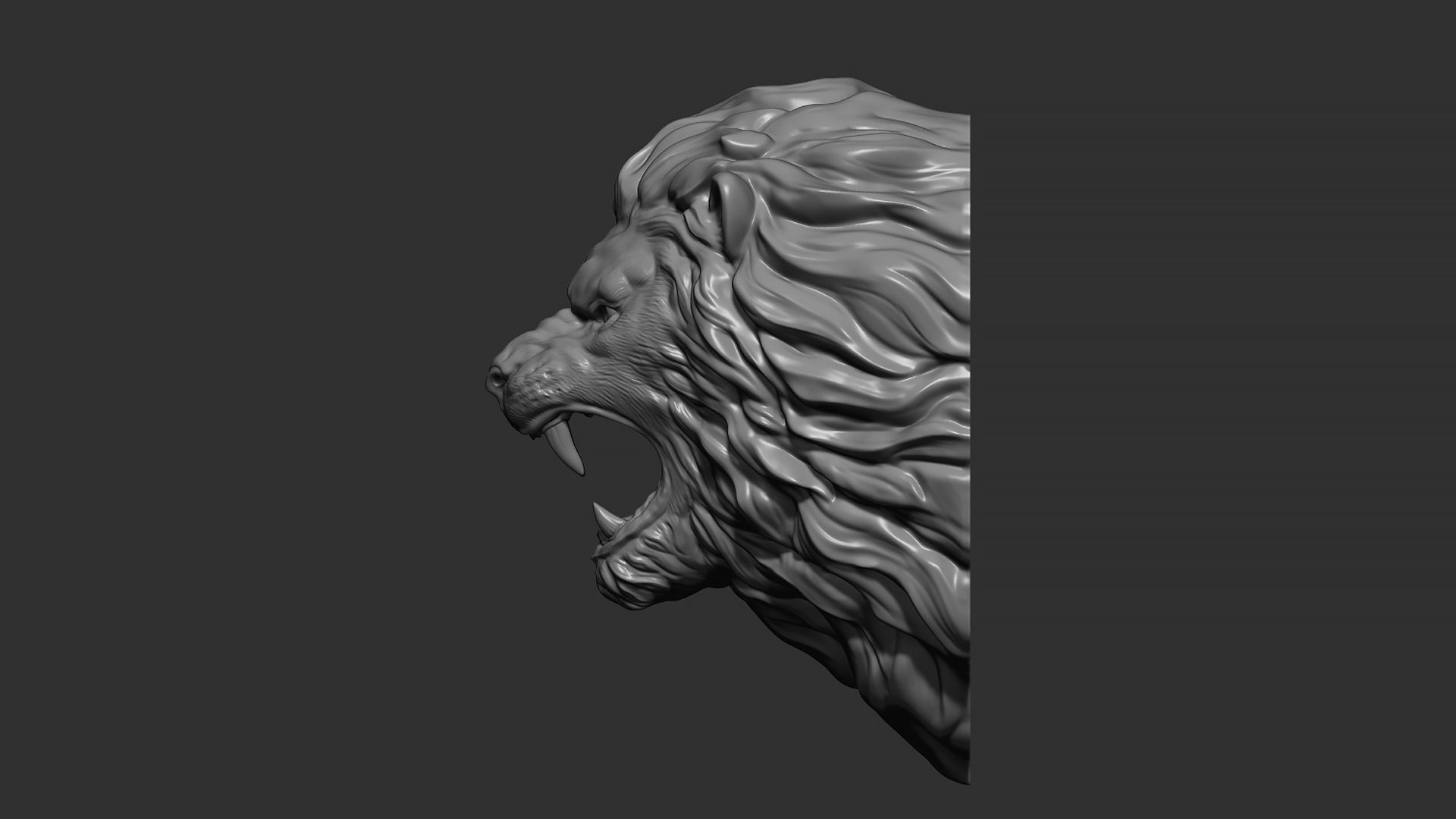 Lion Face Head 3D print model_7