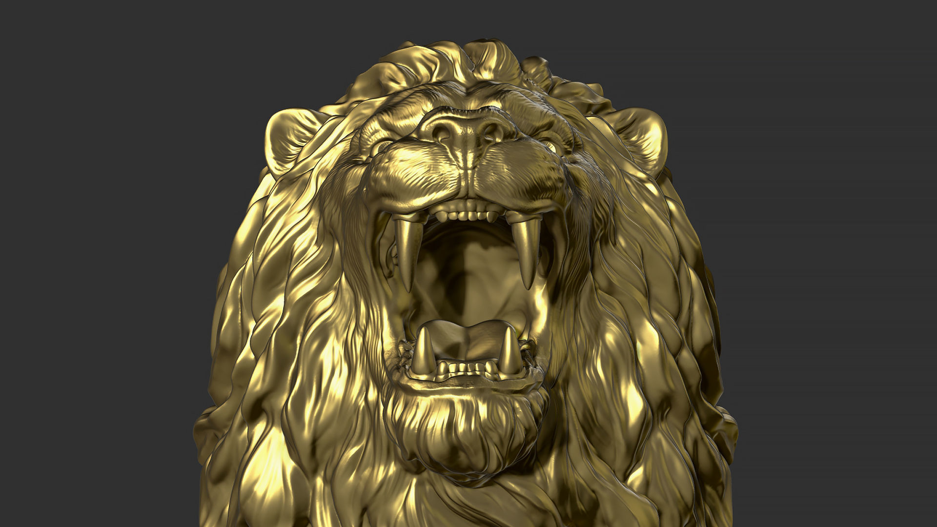 Lion Face Head 3D print model_14