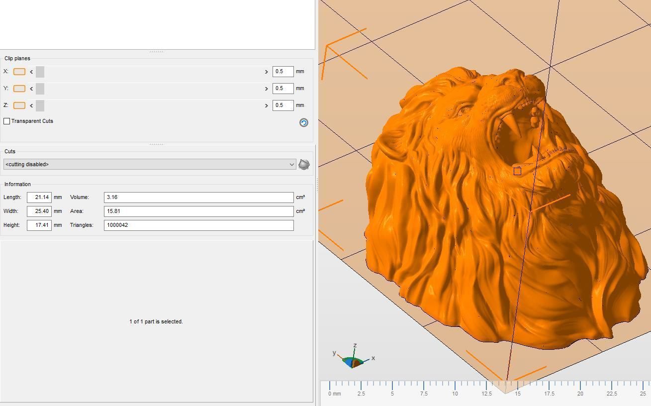 Lion Face Head 3D print model_18