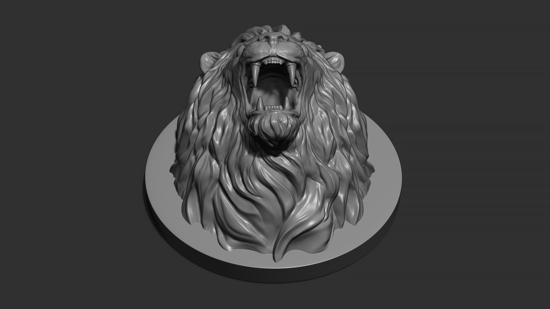 Lion Face Head 3D print model_2