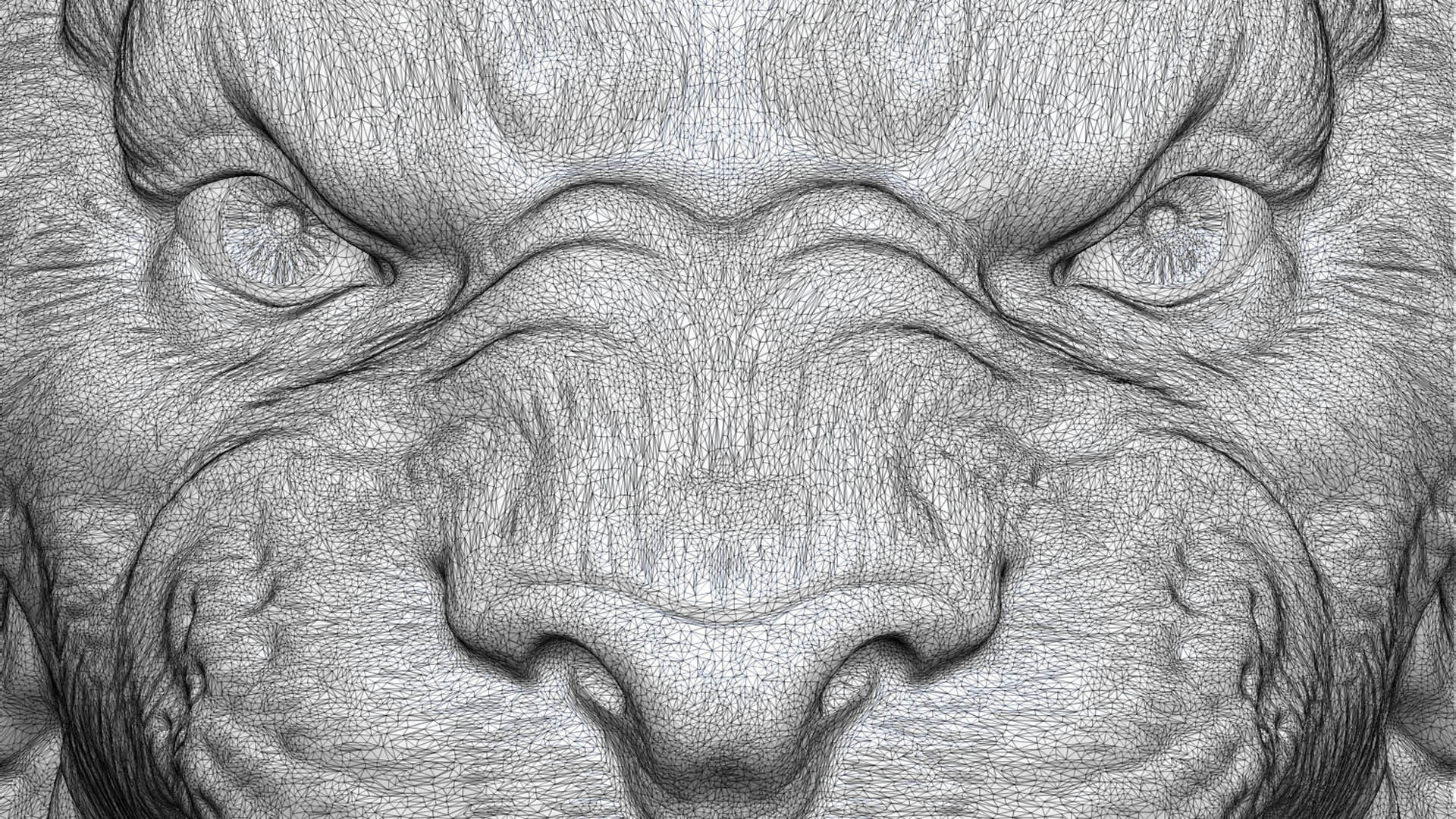 Lion Face Head 3D print model_16