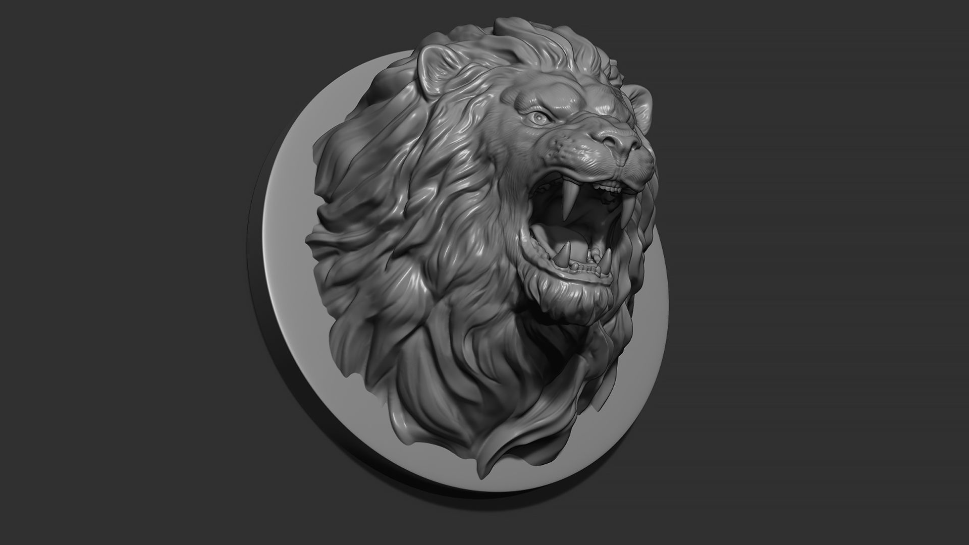 Lion Face Head 3D print model_1