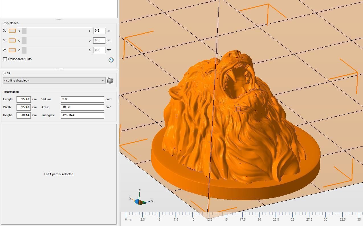 Lion Face Head 3D print model_19