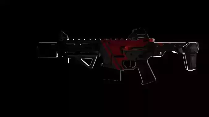 AAC Honey Badger Gun Free low-poly 3D model