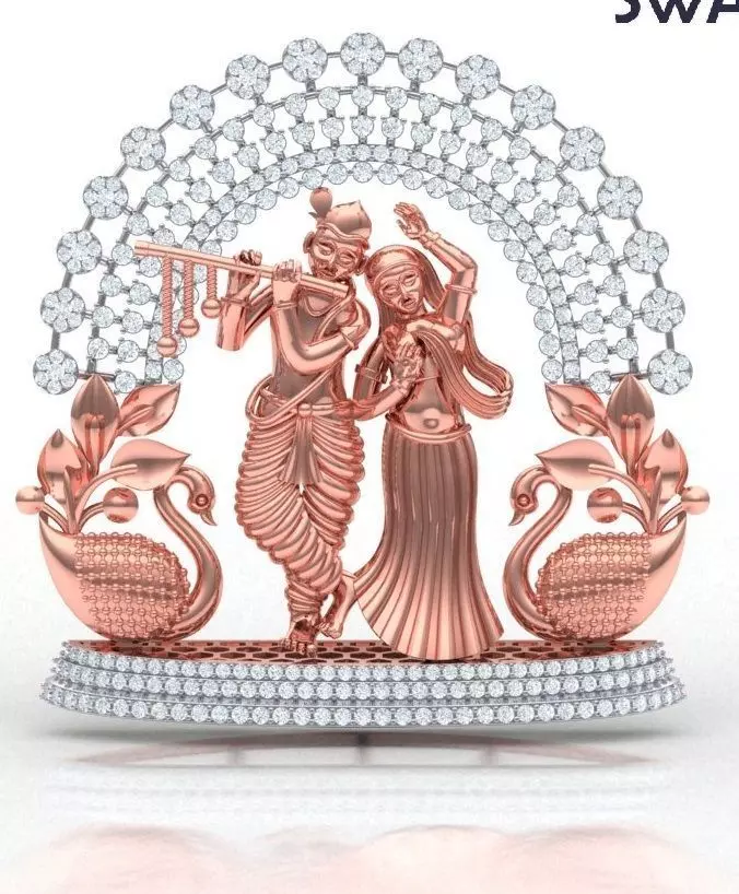 RADHA KRISHNA PENDENT 3D model_0
