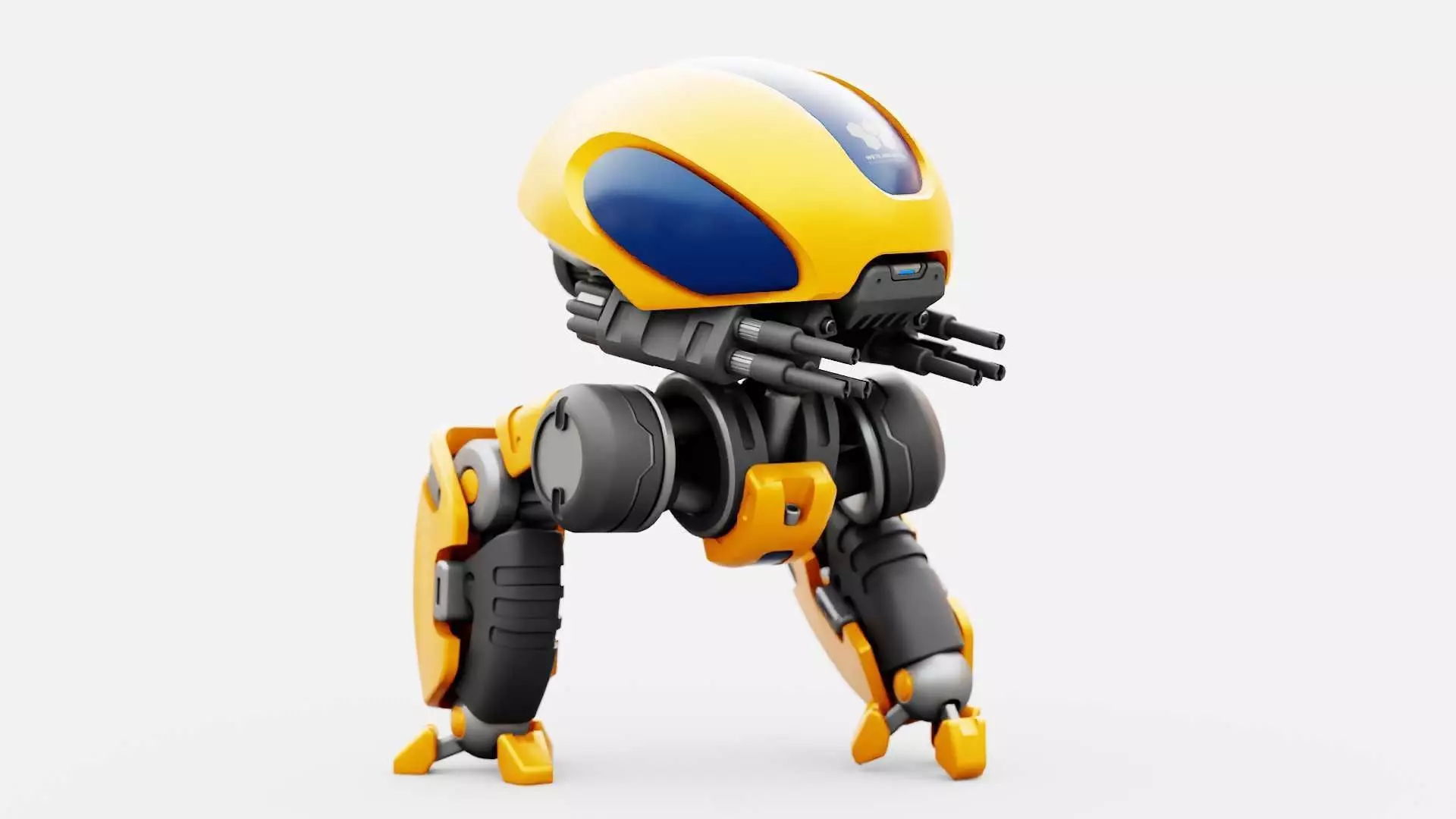 MILITARY BOT M-3000 RIGGED 3D model