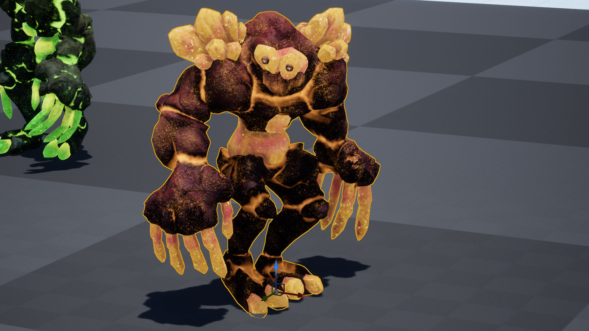 Golem Crystal 3D model Game Ready Low-poly 3D model_7