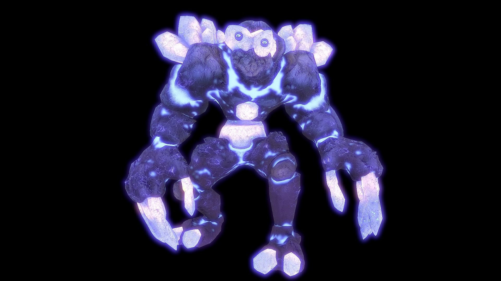 Golem Crystal 3D model Game Ready Low-poly 3D model_21
