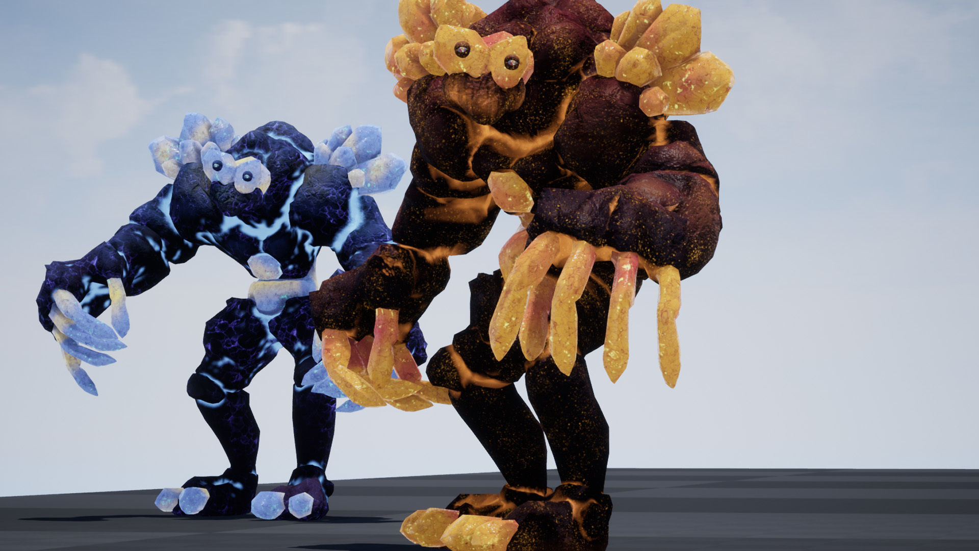 Golem Crystal 3D model Game Ready Low-poly 3D model_5