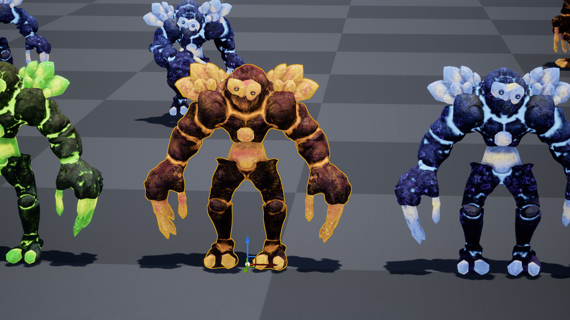 Golem Crystal 3D model Game Ready Low-poly 3D model_9