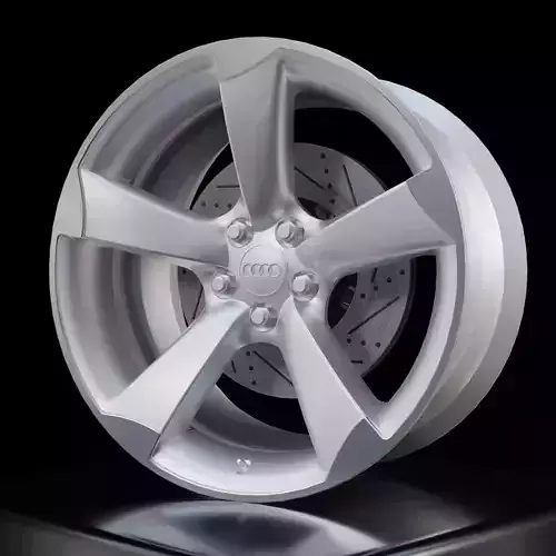Audi Rotor - Wheels - Game Ready Low-poly 3D model