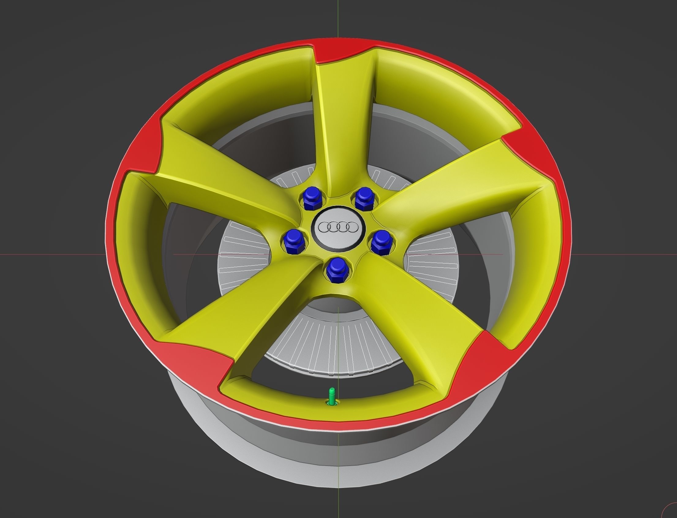 3D model Audi Rotor - Wheels - Game Ready VR / AR / low-poly | CGTrader