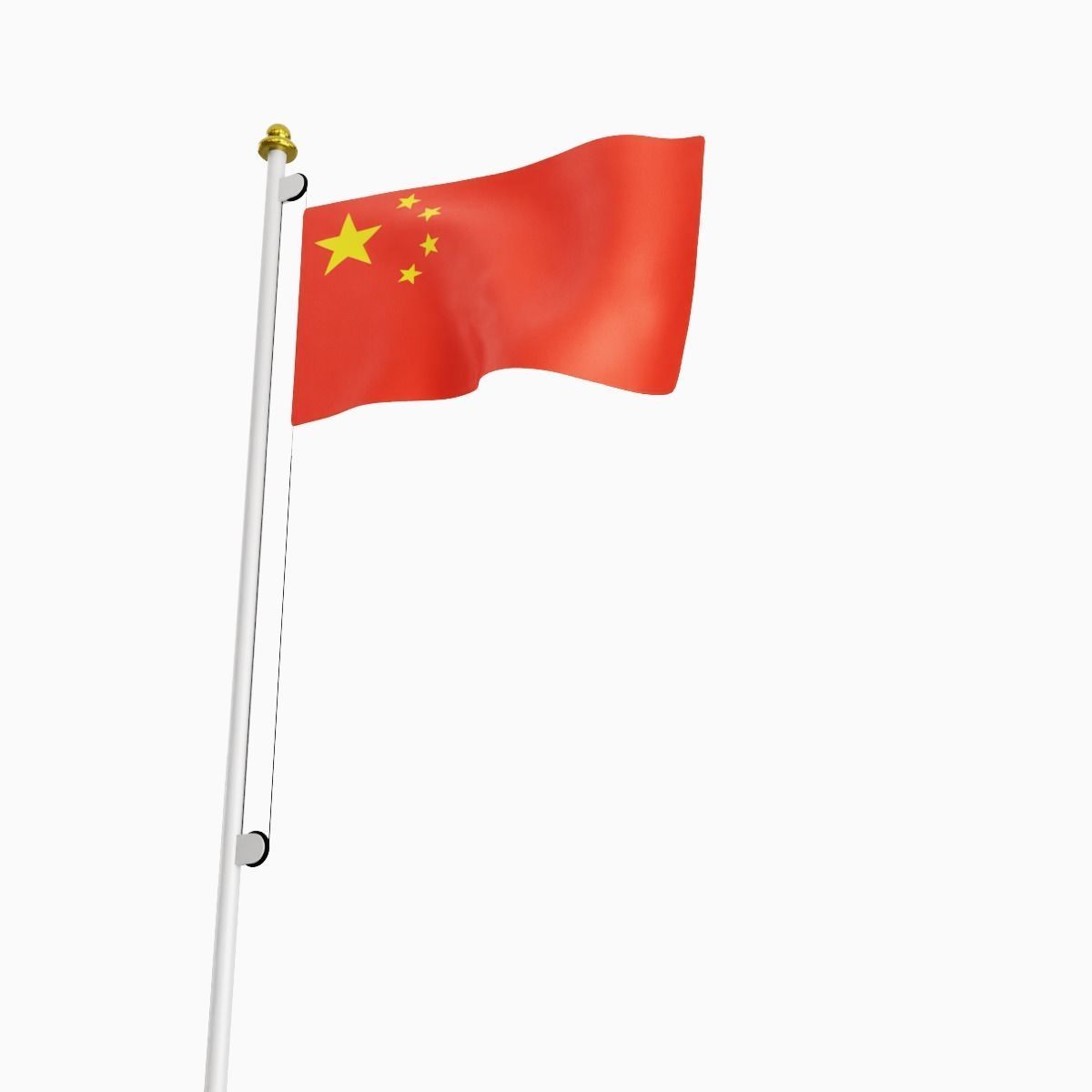 Flag of the China Low-poly 3D model_6