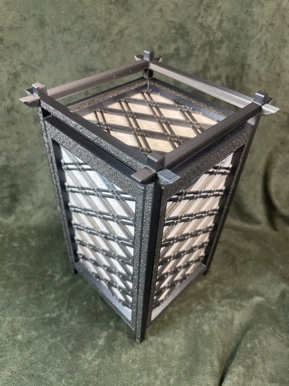 Kumiko Japanese Shoji Lantern - Futae-bishi 3D print model_2