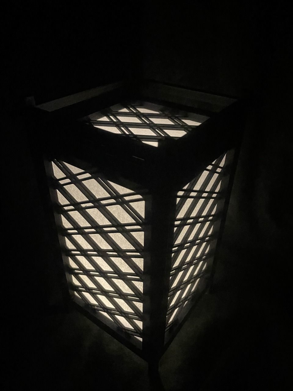 Kumiko Japanese Shoji Lantern - Futae-bishi 3D print model_3