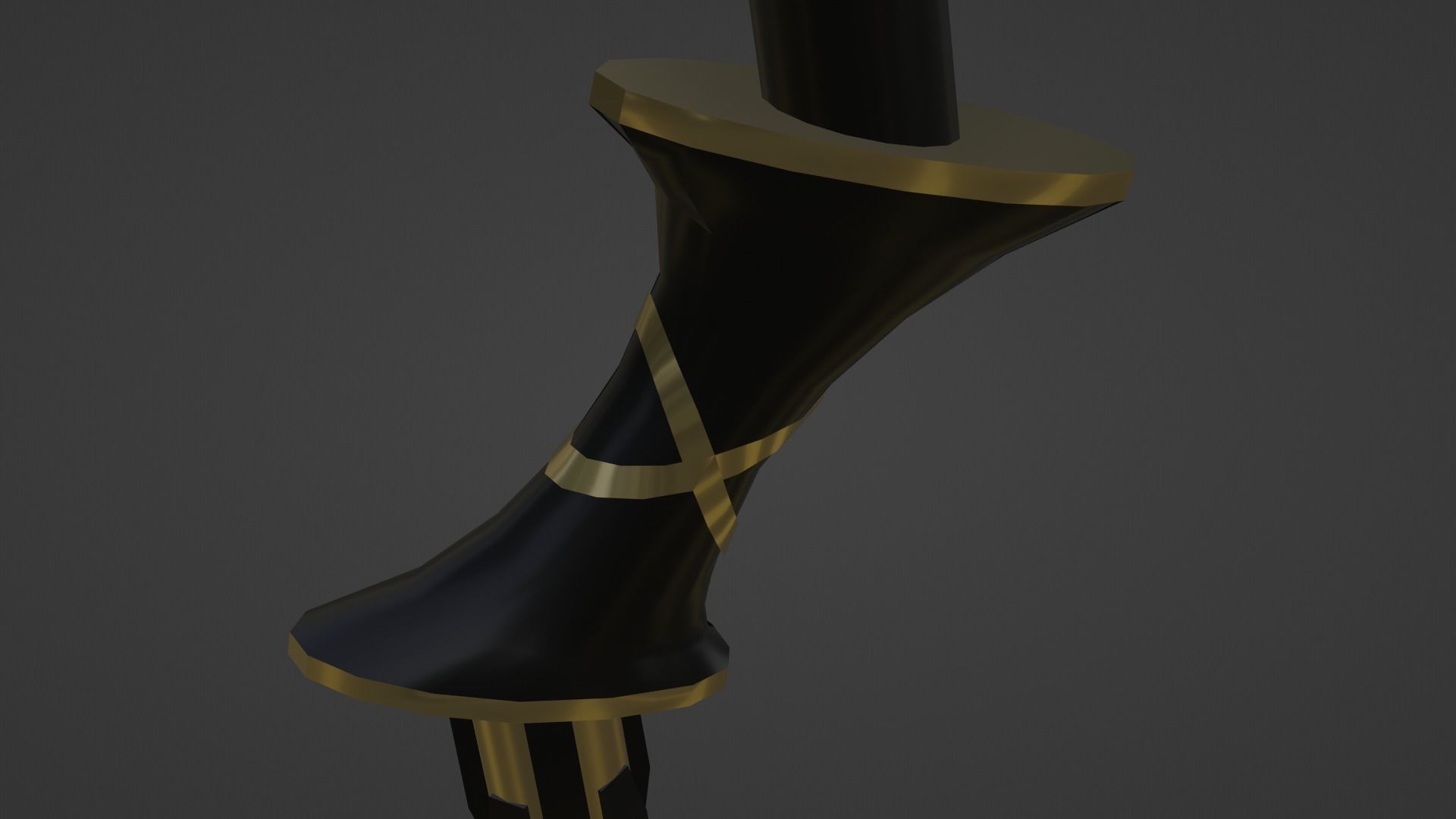 a fantasy large gold hammer  Free low-poly 3D model_14