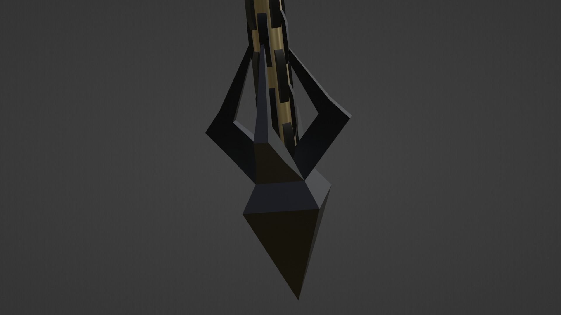a fantasy large gold hammer  Free low-poly 3D model_12