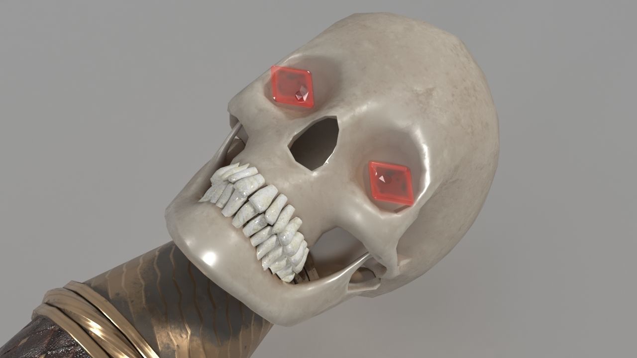 The Skull Cracker Sword Low-poly 3D model_14