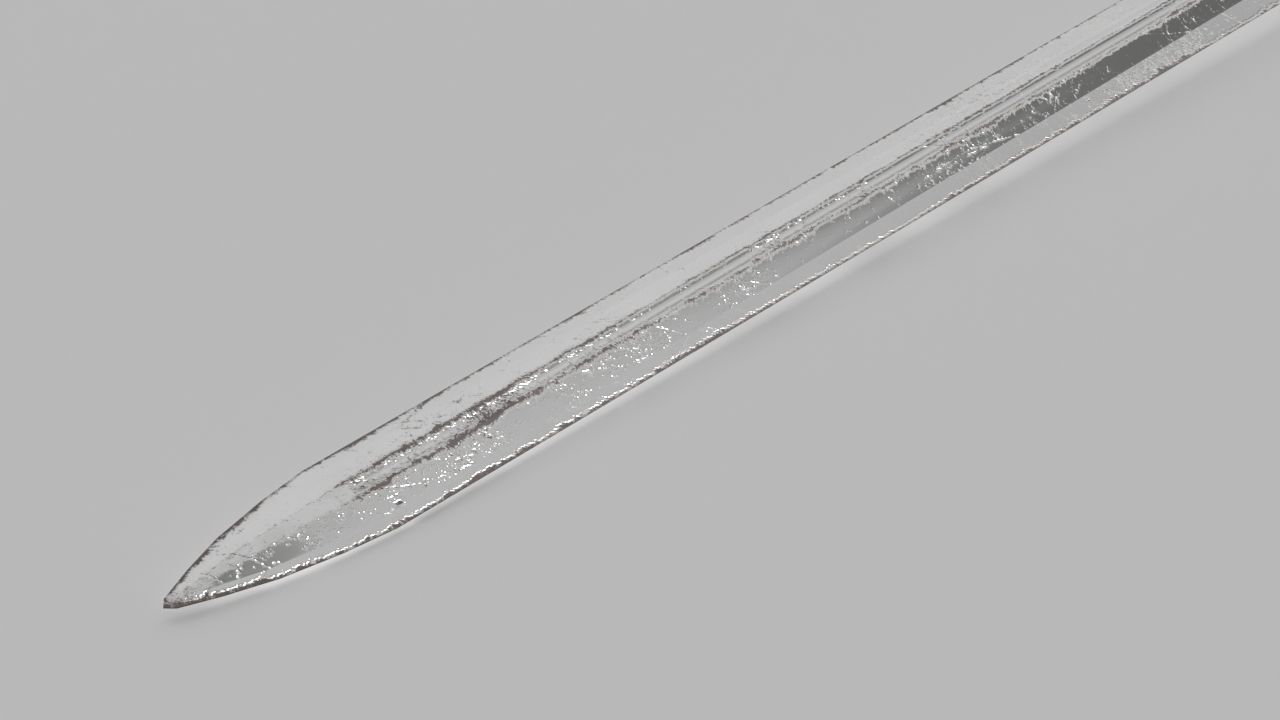 The Skull Cracker Sword Low-poly 3D model_13