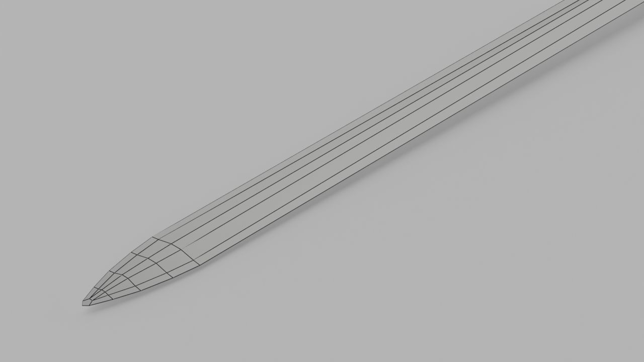 The Skull Cracker Sword Low-poly 3D model_12