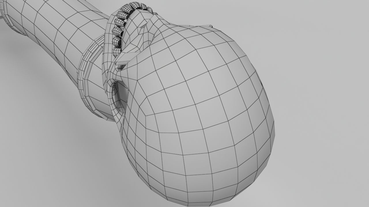 The Skull Cracker Sword Low-poly 3D model_16