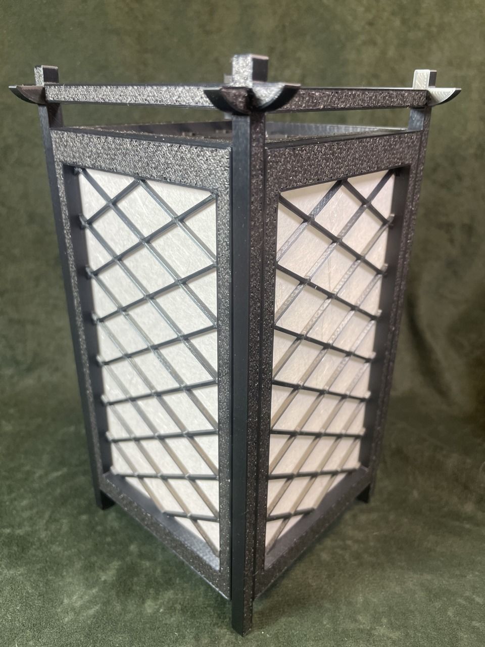 Kumiko Japanese Shoji Lantern - Hishi 3D print model_3