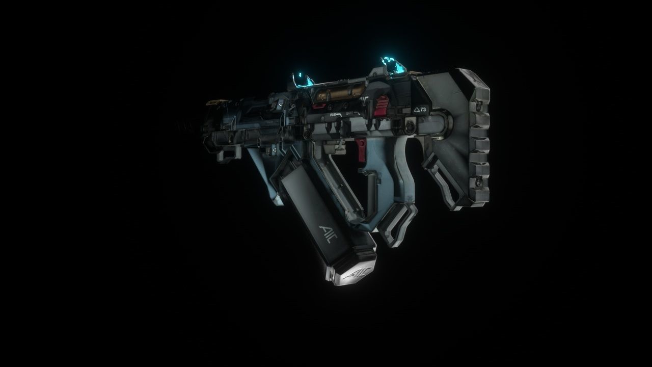 AIC Modular SMG Gun Low-poly 3D model_2