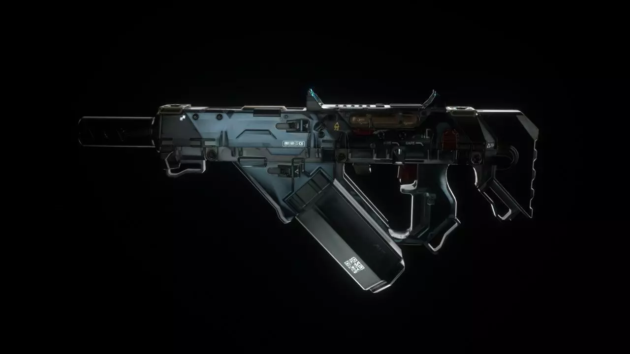 AIC Modular SMG Gun Low-poly 3D model_0