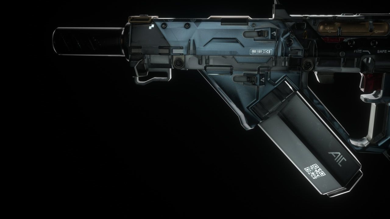 AIC Modular SMG Gun Low-poly 3D model_1