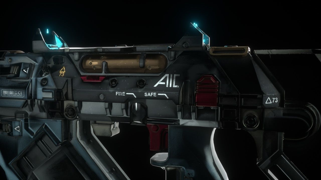 AIC Modular SMG Gun Low-poly 3D model_4