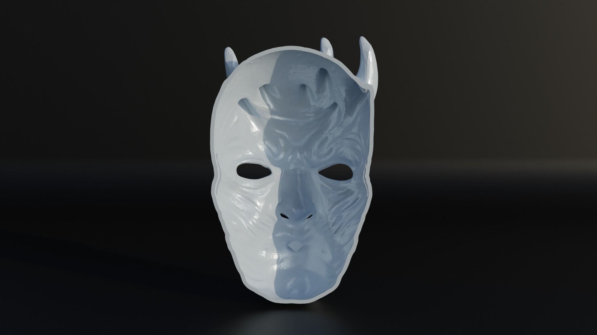 Night King Face Mask - Cosplay Mask 3D print model_7