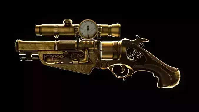 Steam Punk  Gold Gun
