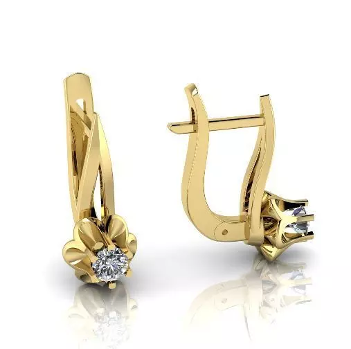 Classic english lock earrings Model 2935 3D print model