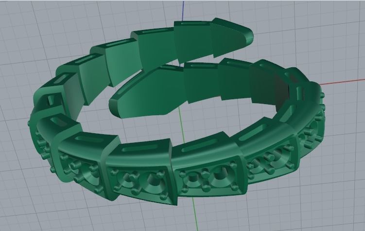 Snake ring Model 2931 3D print model_5