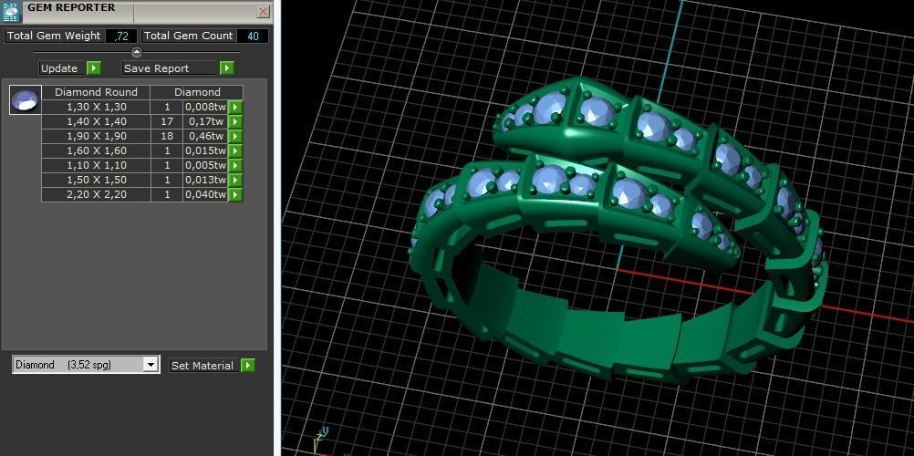Snake ring Model 2931 3D print model_9
