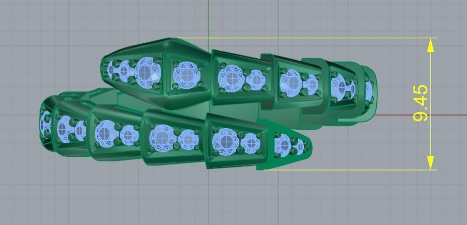 Snake ring Model 2931 3D print model_7
