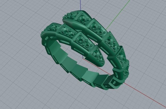 Snake ring Model 2931 3D print model_4