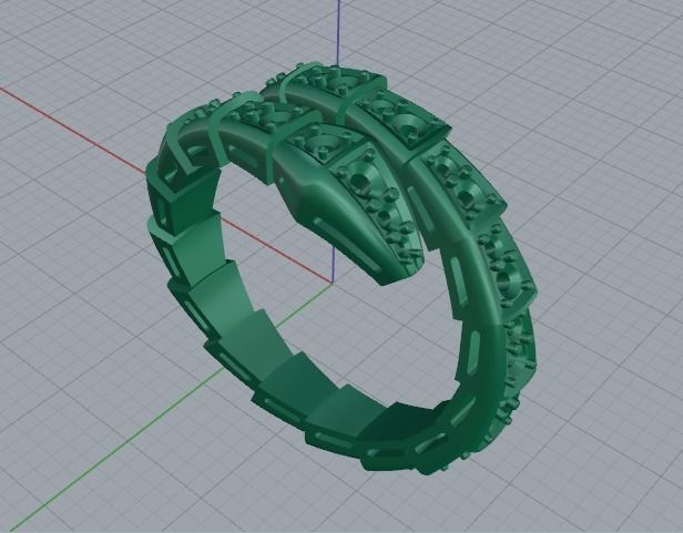 Snake ring Model 2931 3D print model_2