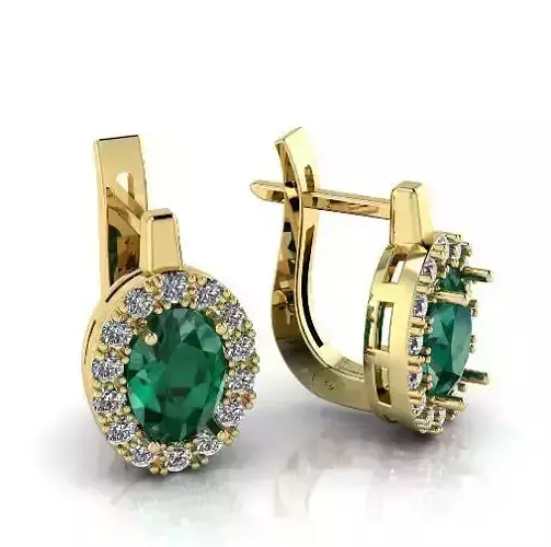 Earrings with English lock Model 2919