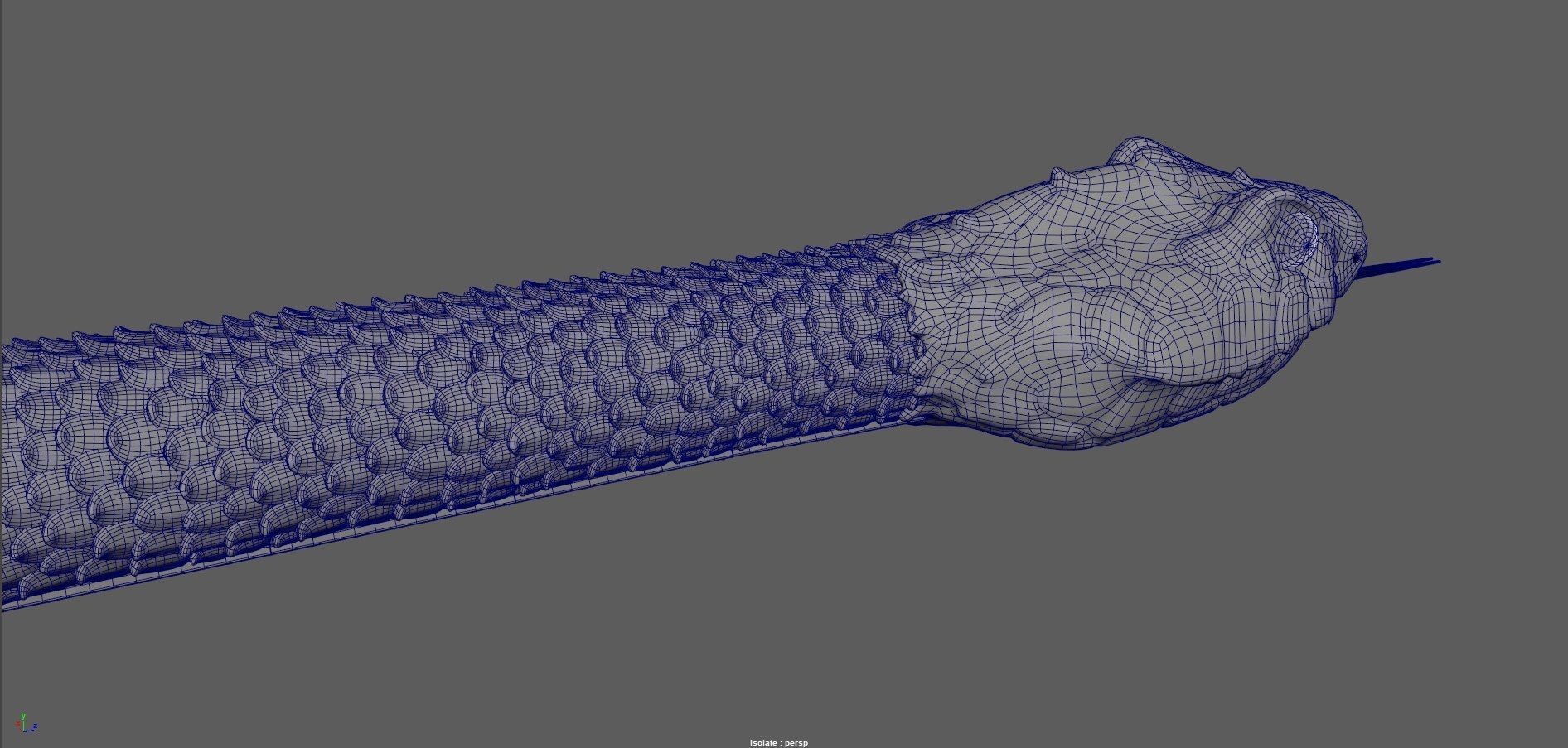 Realistic Rattlesnake Model statue of snake 3D model_11