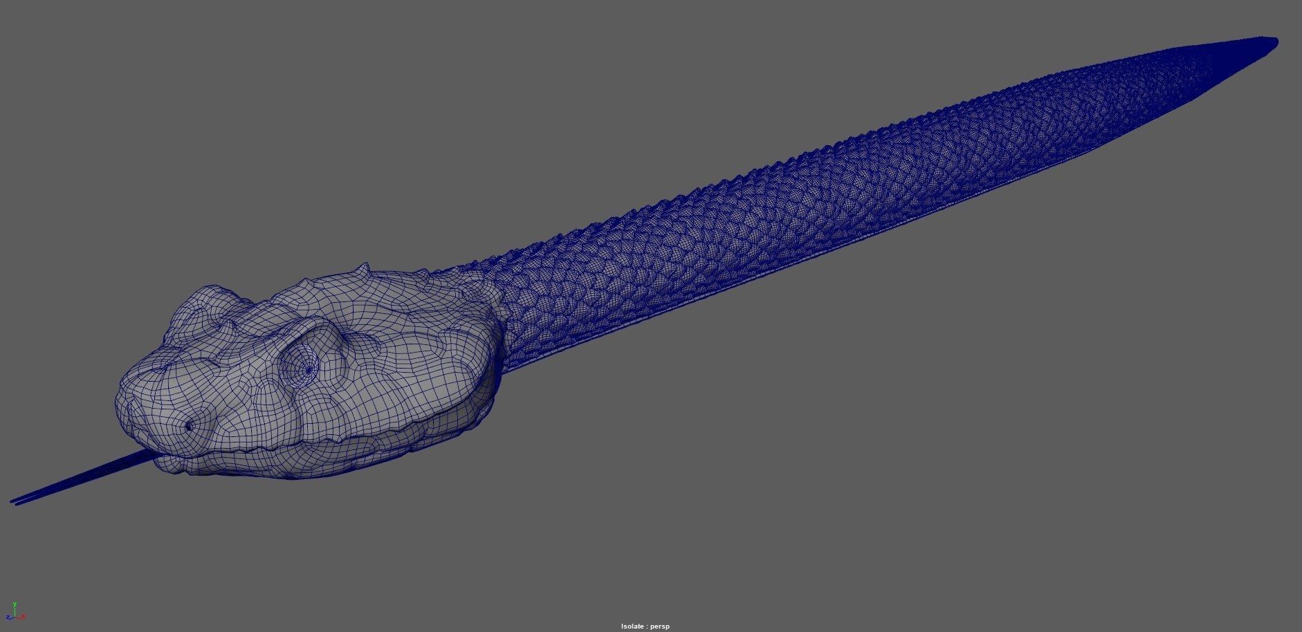 Realistic Rattlesnake Model statue of snake 3D model_8