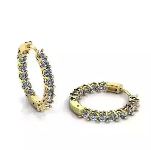 Earrings round-congo Model 2914