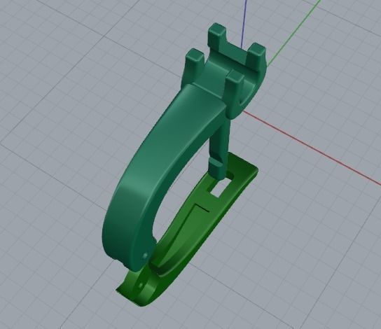 Earrings with one stone Model 2913 3D print model_3