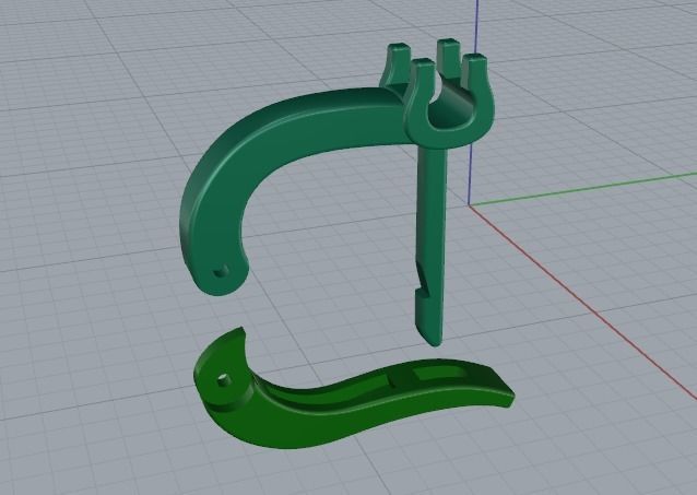 Earrings with one stone Model 2913 3D print model_2