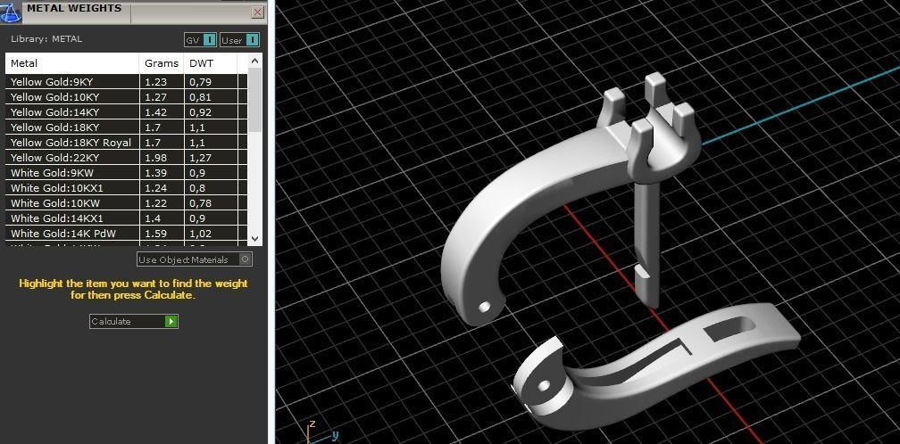 Earrings with one stone Model 2913 3D print model_7