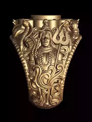 Lord Shiva Ring 3D print model