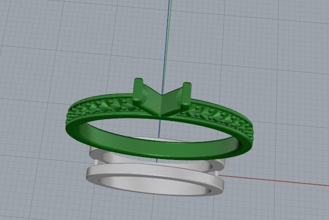 Double ring Model 2890 3D print model_4