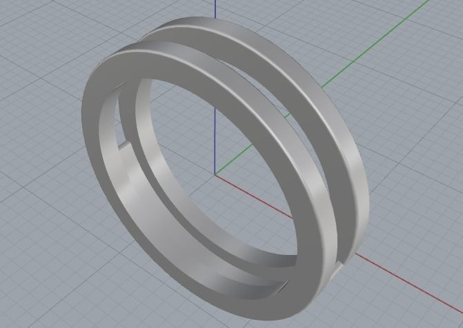 Double ring Model 2890 3D print model_3