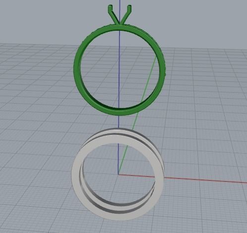 Double ring Model 2890 3D print model_2