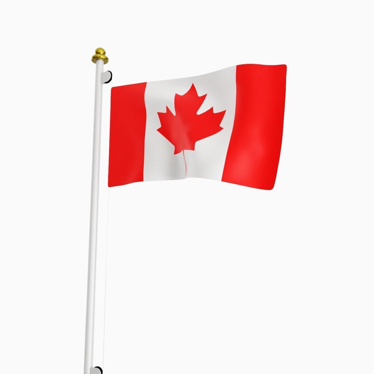 Flag of the Canada Low-poly 3D model_5